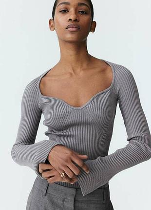 Донг в рубчик гольф светрик h&m