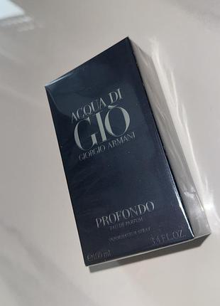 Чоловічі парфуми giorgio armani acqua di gio profondo духи зі шлейфом франція армані дуже гарний аромат для чоловіків