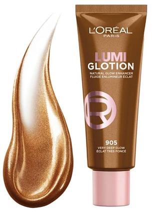 Рідкий хайлайтер l’oréal paris lumi glotion 905 very deep glow, 40 мл