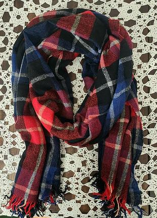 Фирменный шарф scotch &amp; soda в актуальную клетку (made in italy)