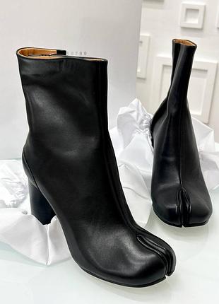 Трендові чорні черевики maison margiela 36-40 розріз між пальців