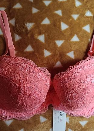 Бюстгалтер мереживний на поролоні, знімний пуш ап, boux avenue 34c