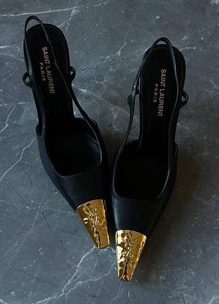 Босоніжки слінгбеки ysl saint lauren  *носок рифлений  в розмір  коробка , пильник , картки  36-41