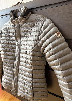 Жіночий пуховик moncler igelle short down jacket, бежевий, розмір m