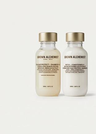 Набір мініатюр для догляду за волоссям grown alchemist (3×50 мл)