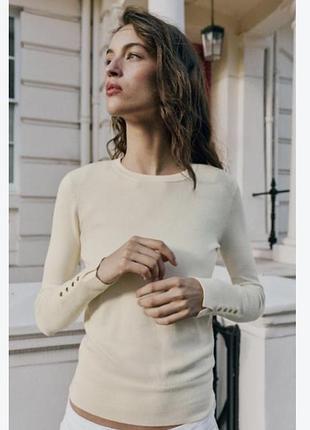 Водолазка жіноча zara світло-бежева, розмір s