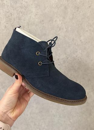 Черевики чоловічі tommy hilfiger сині замшеві 41 розмір