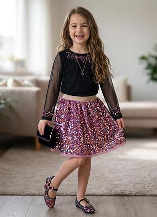 Спідниця ошатна для дівчинки з паєтками h&amp;m