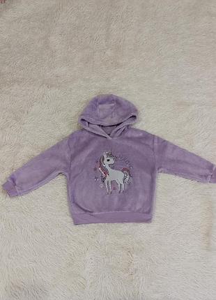 Кофта дитяча бузкова з єдинорогом🦄