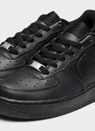 Чорні жіночі шкіряні кросівки nike air force 1  eur 38  24 см