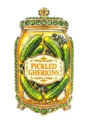 Шикарная оригинальная брошь соленые огурцы 🥒🥒🥒💚