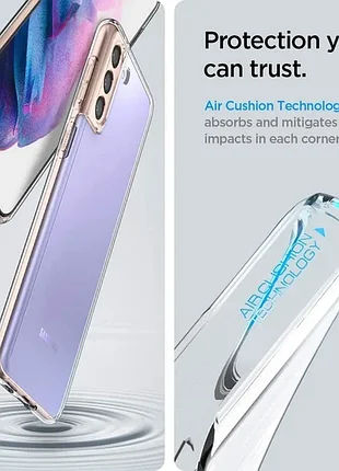 Чехол spigen liquid crystal для samsung galaxy s21 plus crystal clear (acs02383) 2