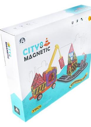 Конструктор магнитный ch1411, 31 деталь, в коробке р.30x5.5x25 см yg toys