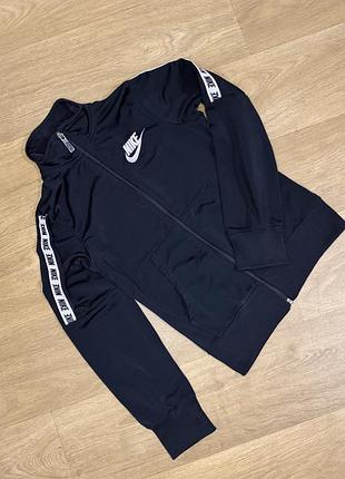 Кофта дитяча nike, олімпійка nike, чорна зіпка найк розмір дитячий m 137-146 см