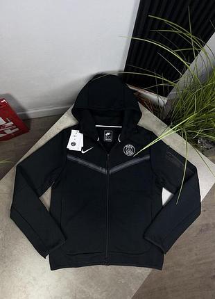 Кофта nike tech fleece (найк тех фліс), спортивна флісова толстовка paris, демісезонна