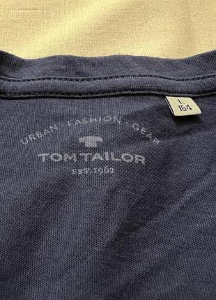 Лонгслів tom tailor синій з написом кофта 3