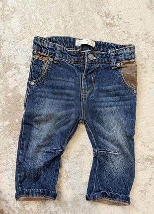 Штани для хлопчиків zara джинсові сині 74 розмір
