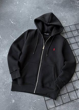 Мужская теплая зоп худи polo ralph lauren флис