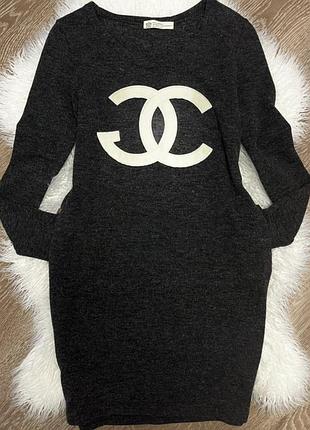 Сукня платье с карманами стиль chanel