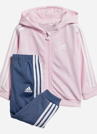 Спортивний костюм для дівчинки adidas i 3s shiny ts is2501 80 см рожевий/темно-синій