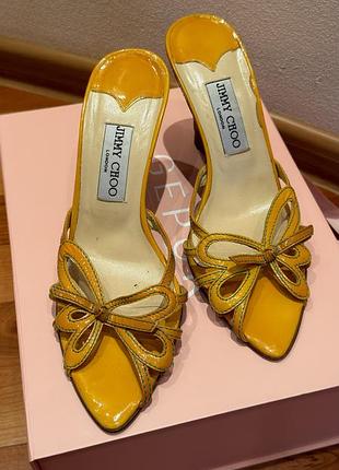 Дизайнерські туфлі jimmy choo «yellow butterfly» на танкетці, розмір 37, гарний стан, каблук 10 см. оригінал!