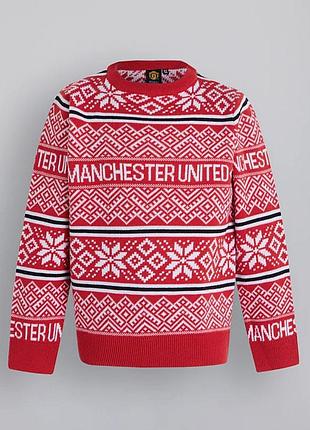 Різдвяний новорічний світшот светр manchester united fc дитячий