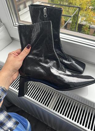 Черевики жіночі asos чорні шкіряні