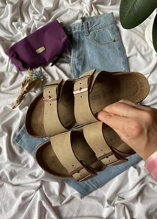 Кожаные ортопедические сандалии сланцы  birkenstock arizona 39 24.5см 25см.