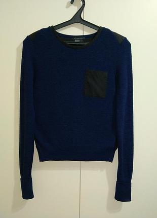 Джемпер armani exchange  шерсть синяя кофта guess max mara massimo dutti