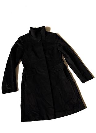 Черное шерстяное пальто max mara studio agnese