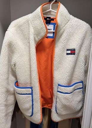 Куртка жіноча tommy jeans teddy біла