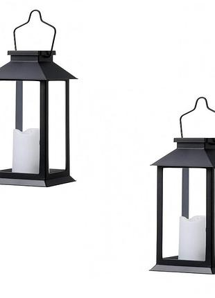Набор из 2 подвесных садовых фонарей 33 × 10,5 см zx/yw/jk solar lanterns уличный декоративный фонарь