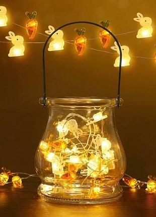 Декоративная светодиодная гирлянда с подвесной банкой ulikey 20er led lichterkette ostern wan5058 пасхальный декор