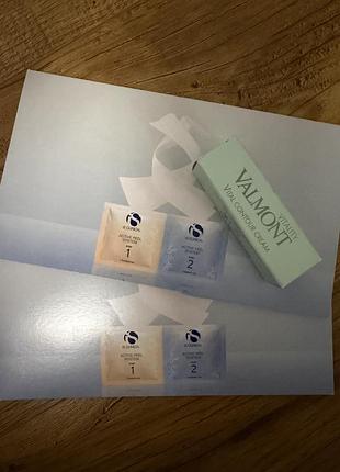 Жіночий подарунковий набір valmont v-line contour cream та пробники is clinical