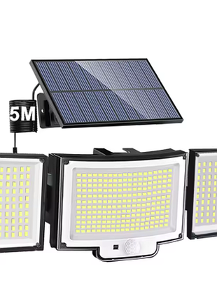 Сонячний вуличний світильник solar lights byhl002 триголовий сонячний світильник