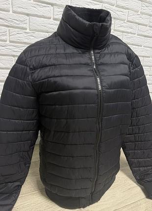 Чоловіча стьобана куртка superdry чорна, розмір l (на бірці xl)