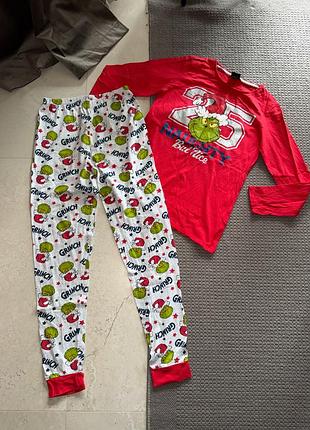 Грінч гринч grinch новорічна домашня піжама різдвяна бавовняна новогодняя пижама рождественская хлопковая дитяча детская на парня хлопця