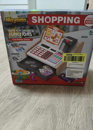 Дитячий касовий апарат maysida shopping з електронними функціями та аксесуарами (818-503m)