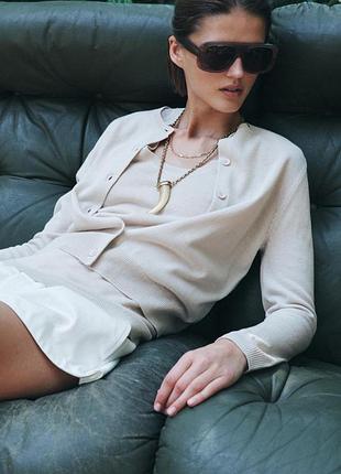 Кардиган жіночий zara бежевий