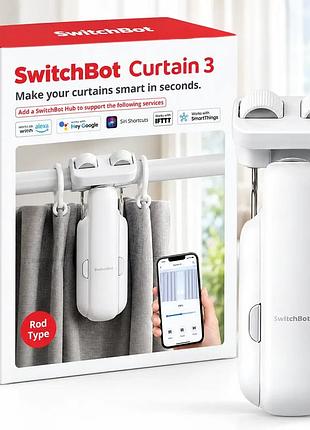 Умный открыватель штор switchbot curtain 3 w2400000 rod bluetooth alexa автоматический привод для открывания штор