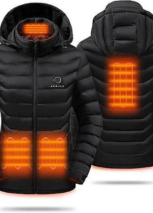 Жіноча куртка з підігрівом розміру s hewinze heated apparel h8897 куртка зі знімним капюшоном