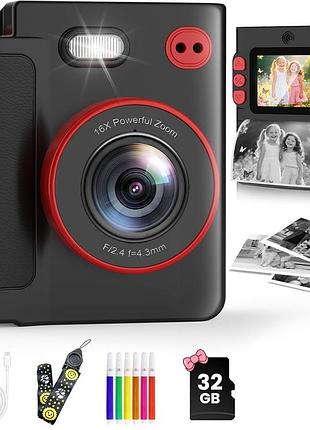 Дитяча фотокамера з миттєвим друком kids instant camera x8d фотоапарат для дітей