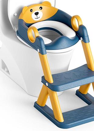 Детское сидение для унитаза 2 в 1 potty training seat rabb 1st табурет-стремянка для приучения детей к туалету