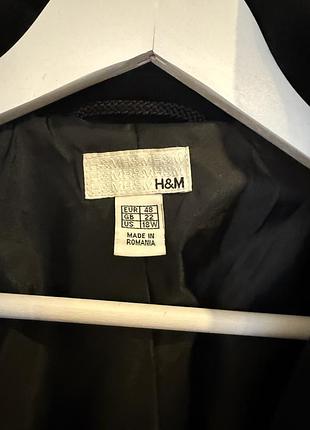 Пальто халат довге жіноче h&m кашемірове чорне 5