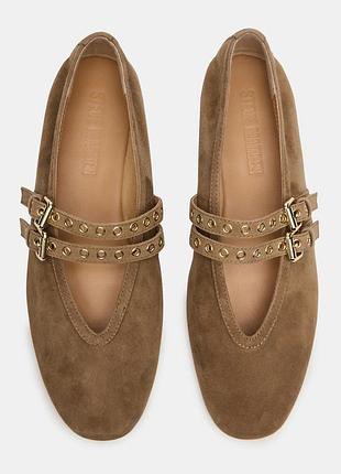 Балетки жіночі steve madden lydia коричневі, розмір 36-37 / us 6 (22.5см), замша