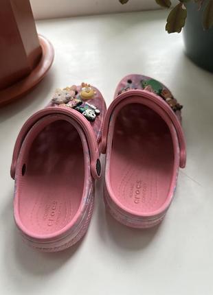 Шльопанці для дівчаток crocs рожеві 2