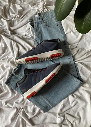 Мужские замшевые кроссовки adidas cloudfoam racer mid winter 46 29.5см 📏30см