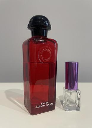 Оригінал . туалетна вода 5 мл   🧚‍♀️eau de rhubarbe ecarlate від hermès - це парфум для жінок та чоловіків