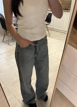 Жіночі джинси zara wide leg сірі