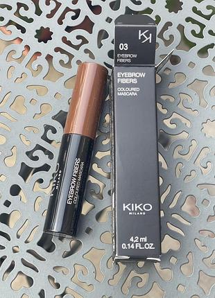 Kiko milano eyebrow fibers coloured mascara (відтінок 03 brunette)